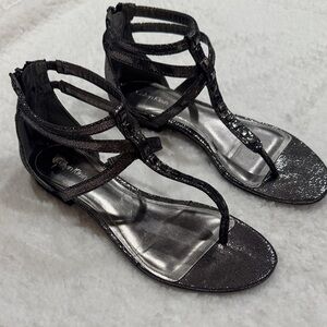 Calvin Klein Women's Glittery Black Sandals